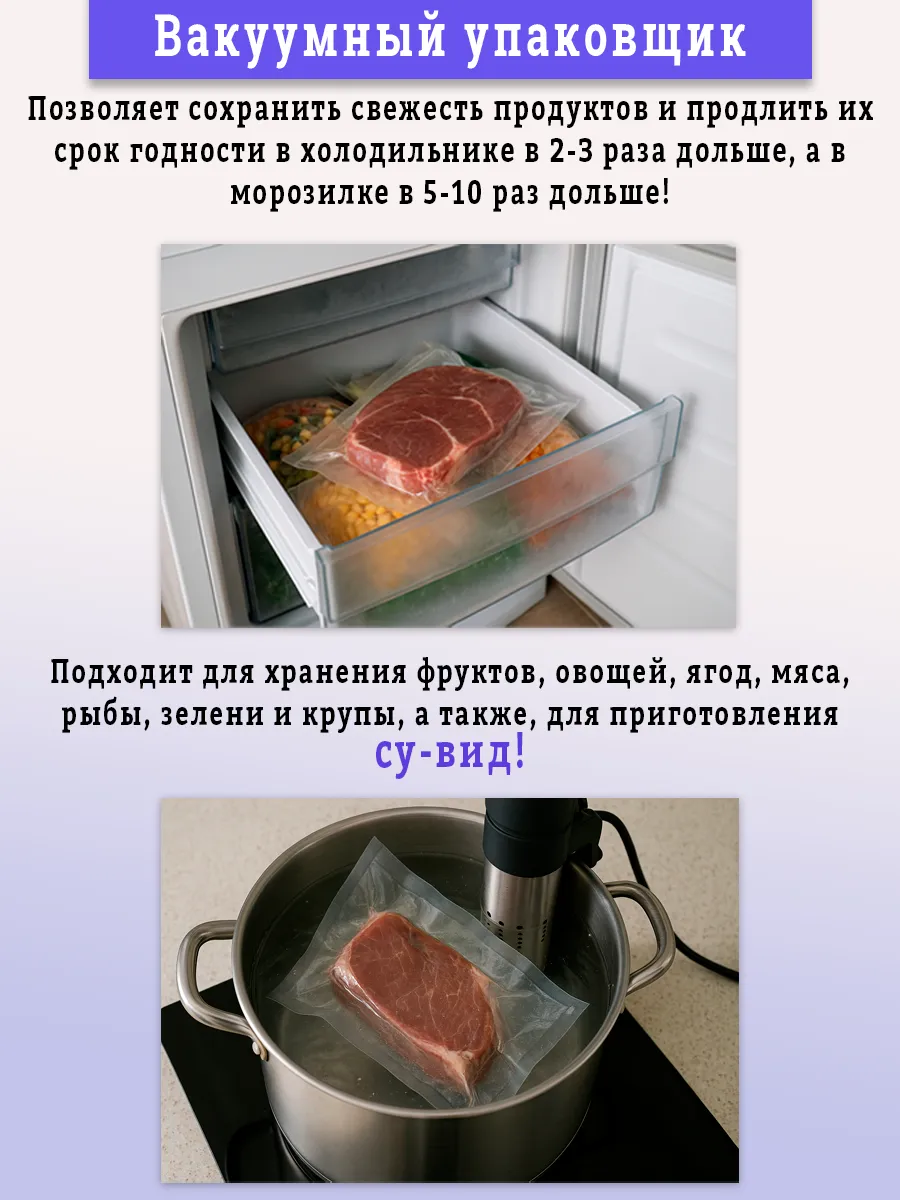 Характеристики вакуумного упаковщика